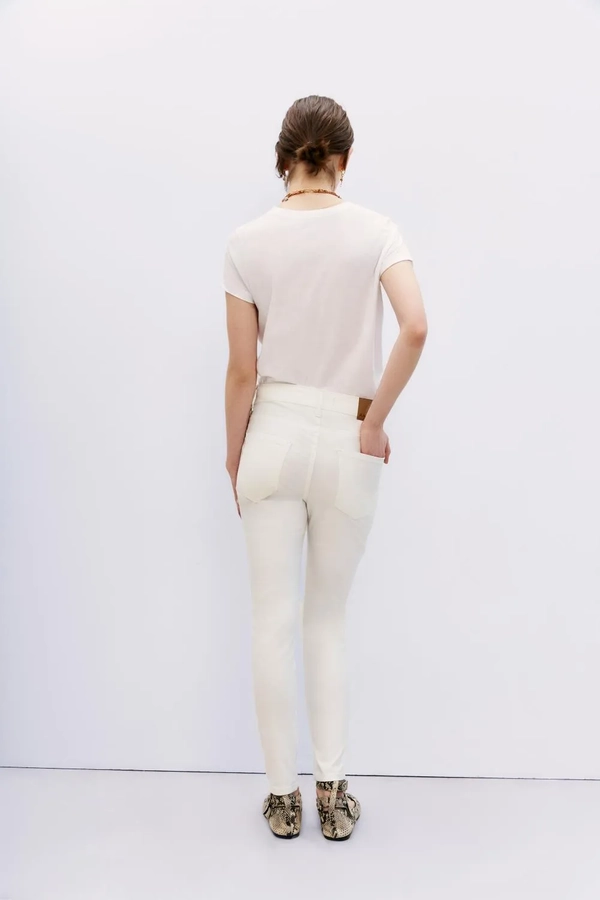 jean skinny satin white