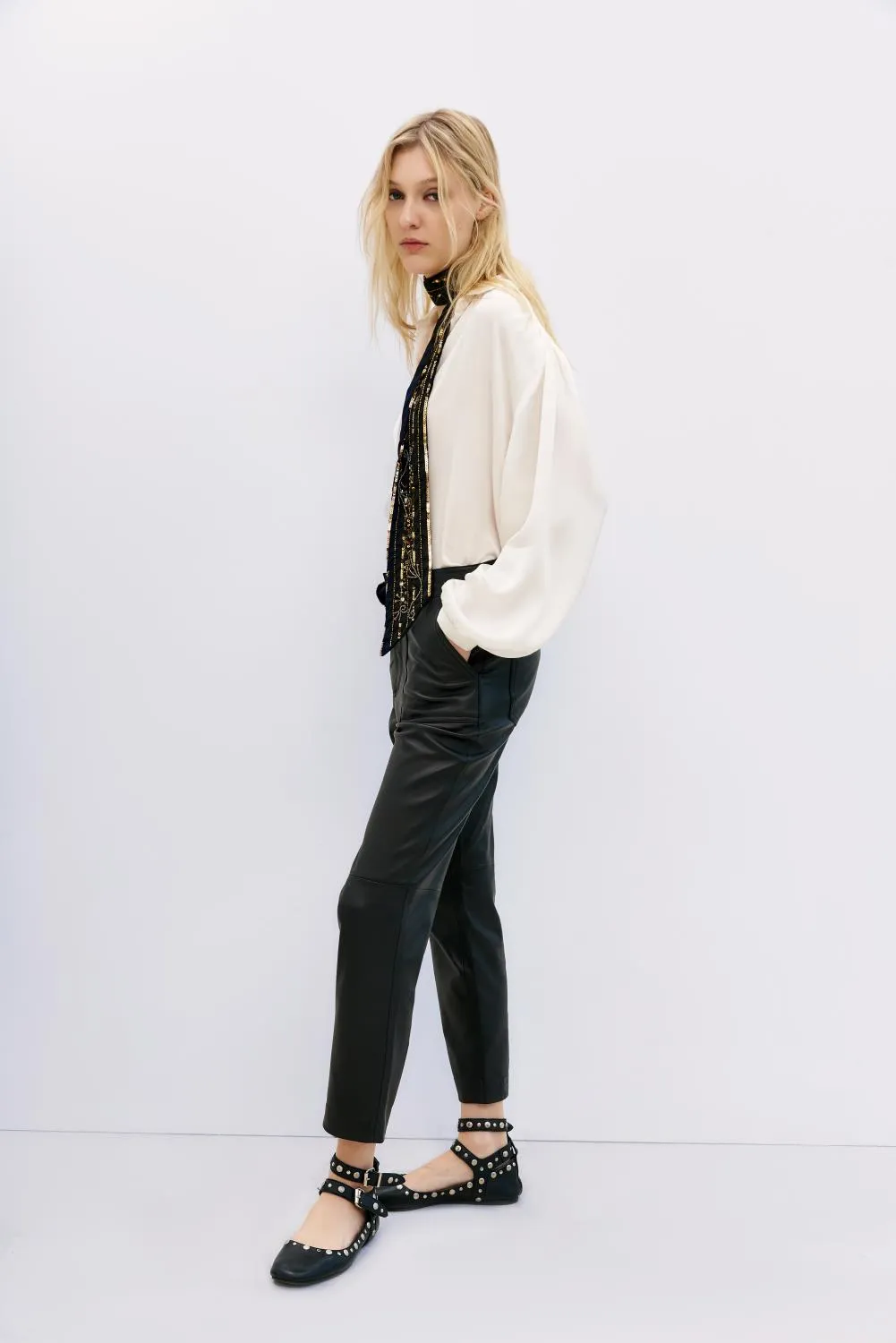 pantalon recto new cuero Rapsodia