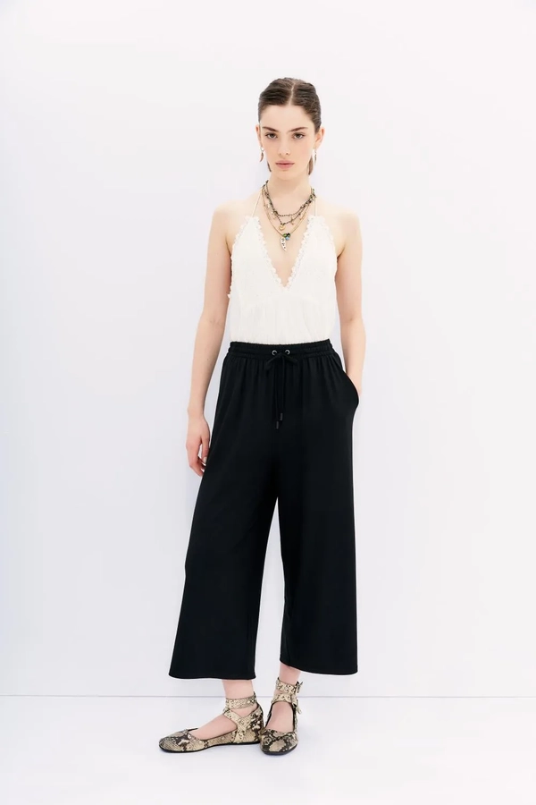 pantalon crop cupro