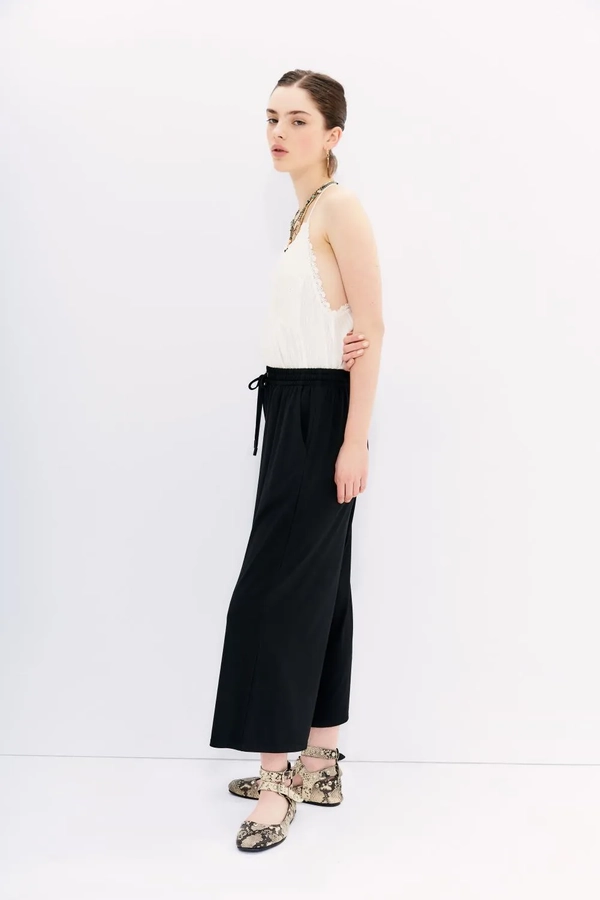 pantalon crop cupro
