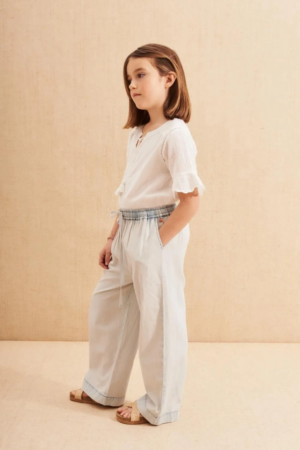 pantalon wide denim girls