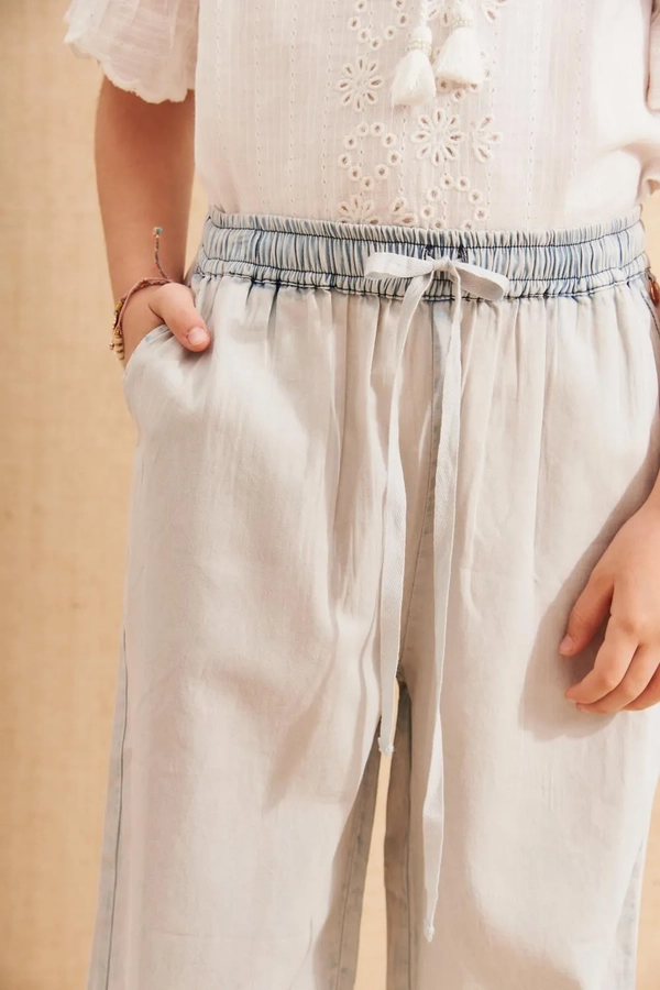 pantalon wide denim girls