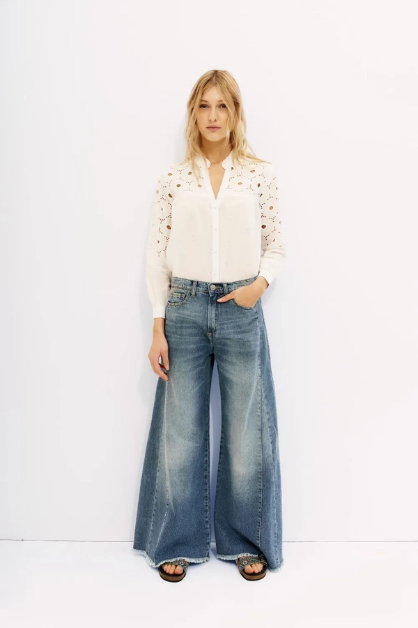 jean oxford patch blue