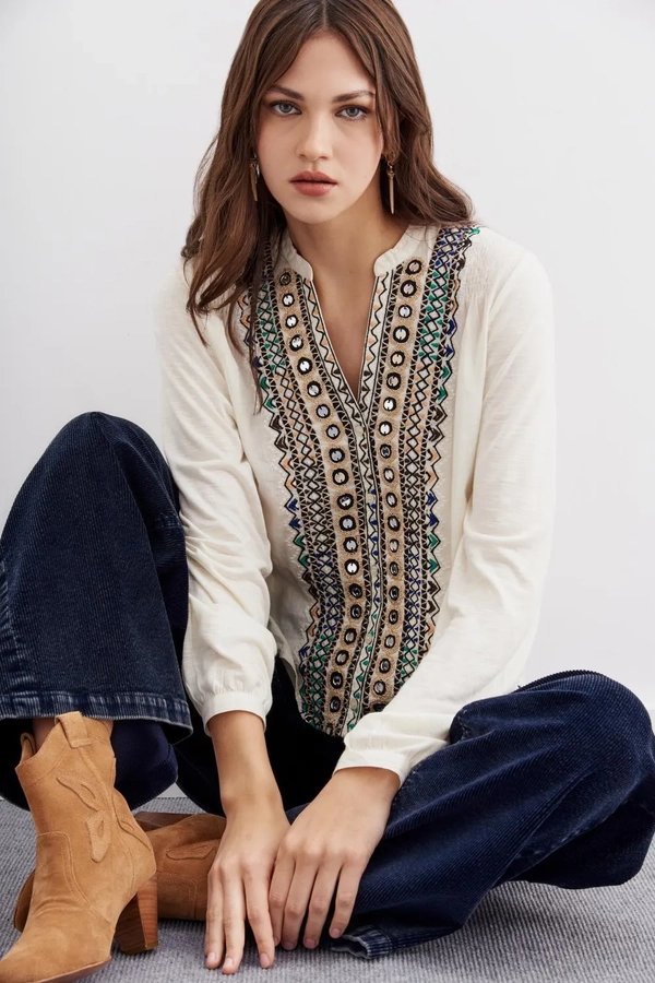 camisa amalita blossom