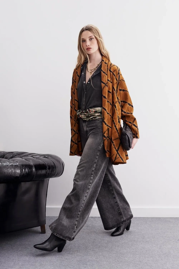 kimono batik midi