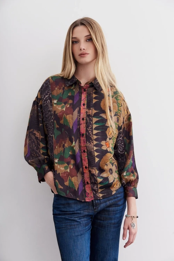 camisa rainbow boheme