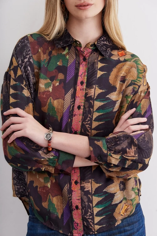 camisa rainbow boheme