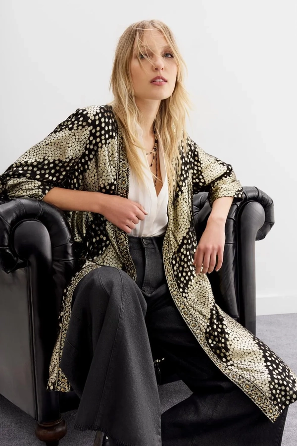 kimono ikat cheeta