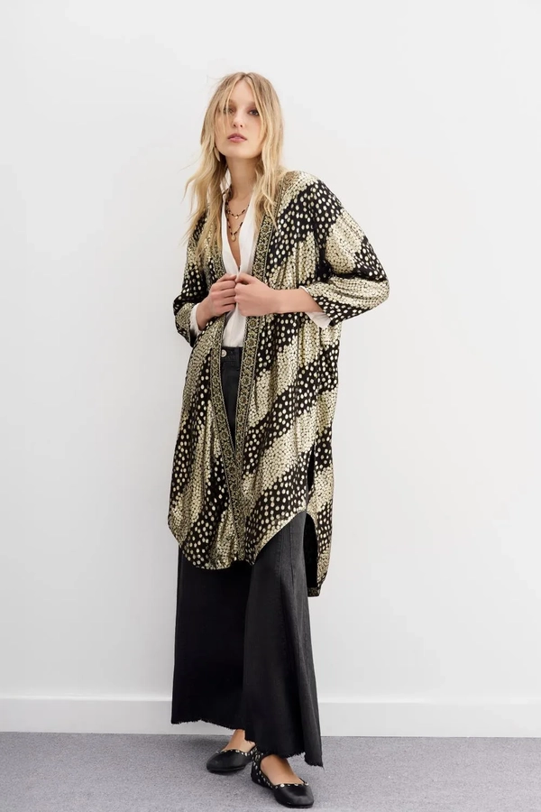 kimono ikat cheeta