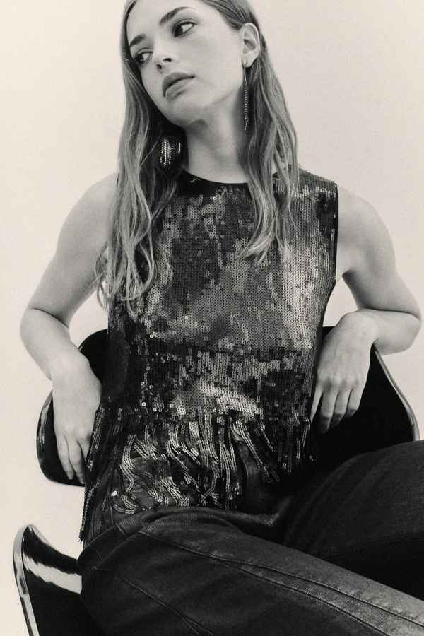 top frills sequins