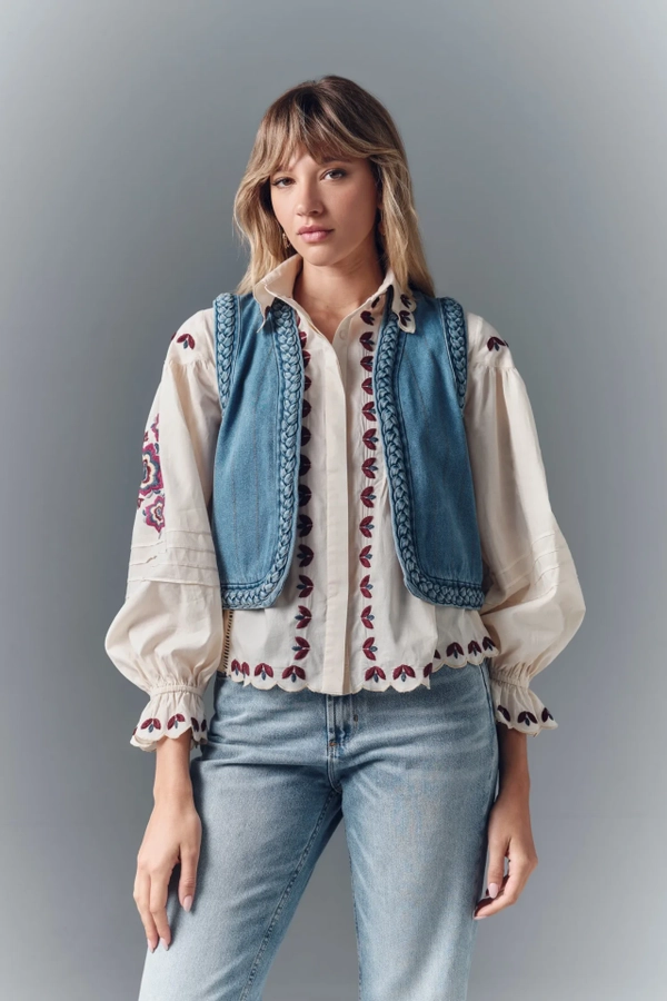 chaleco denim braid