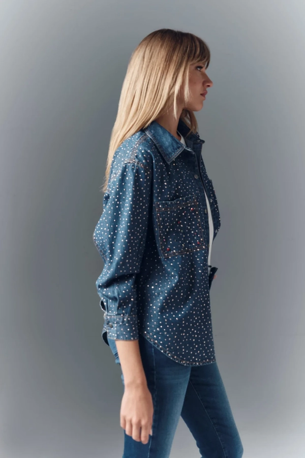 camisa denim sparkle