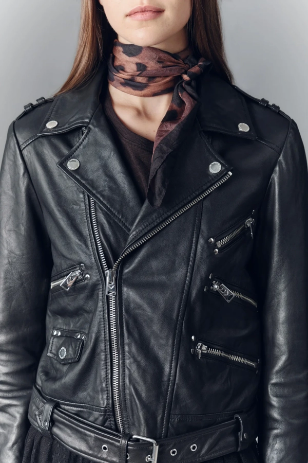 campera moto new cuero