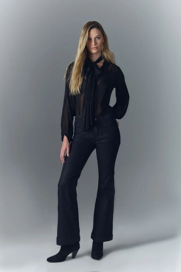 jean tailor satin blue black