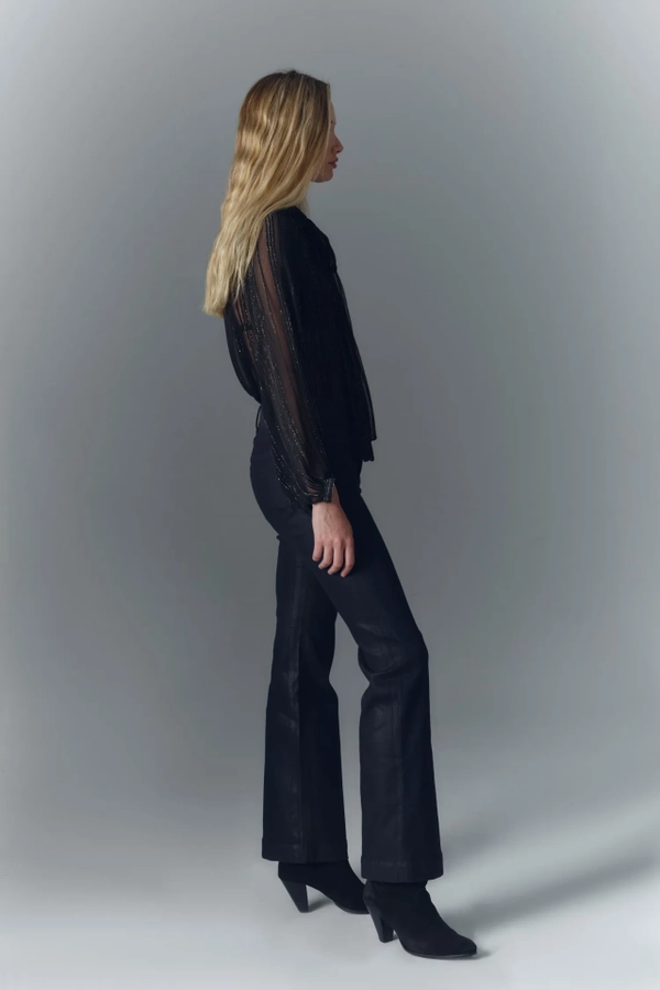 jean tailor satin blue black