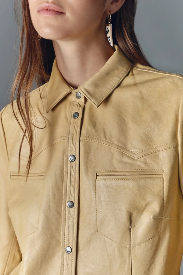 camisa bellota soft cuero