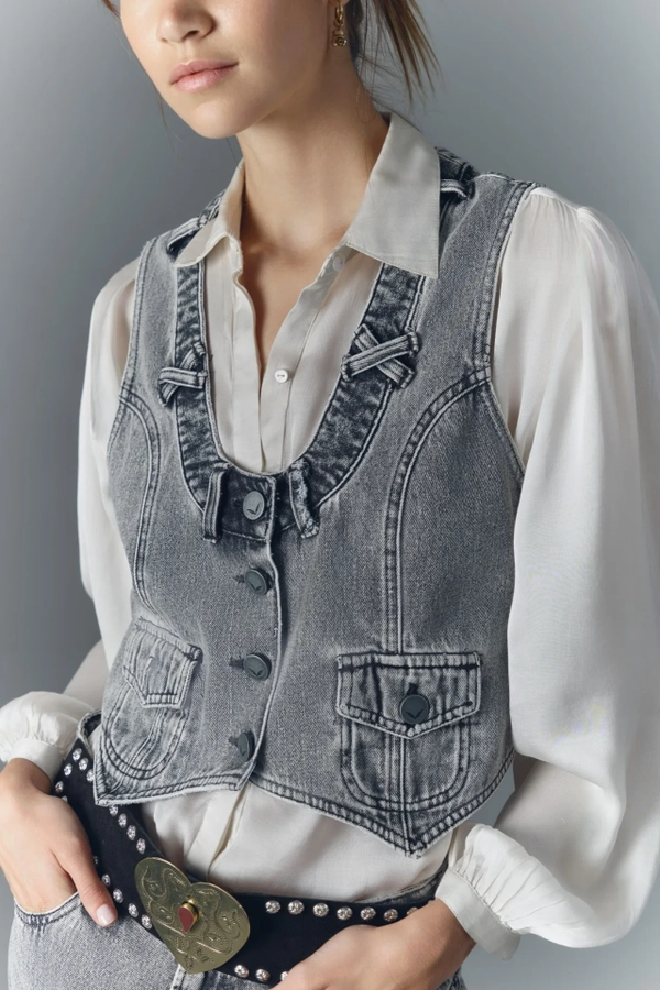 chaleco vintage light grey