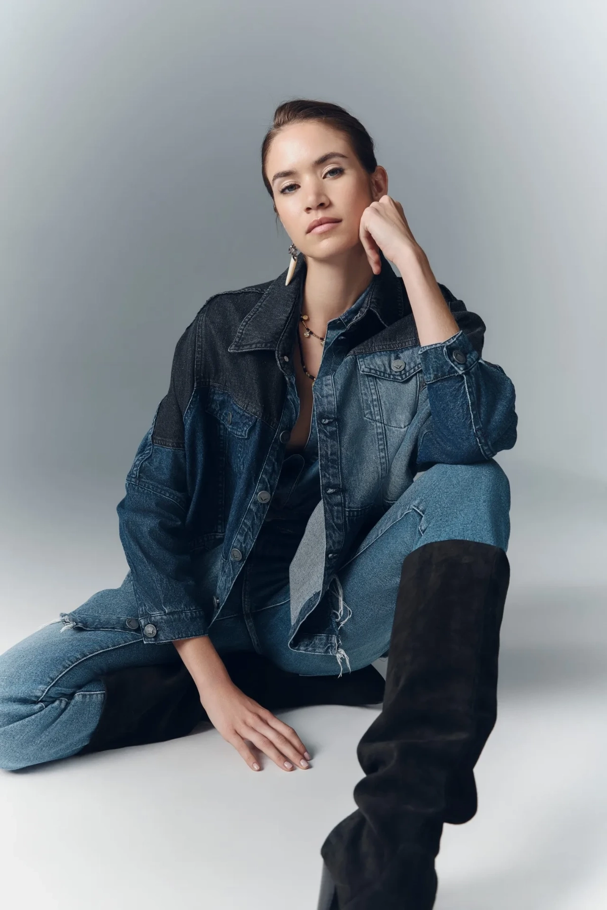 campera patch blue denim