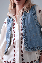 chaleco denim braid