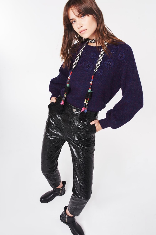 pantalon recto star cuero