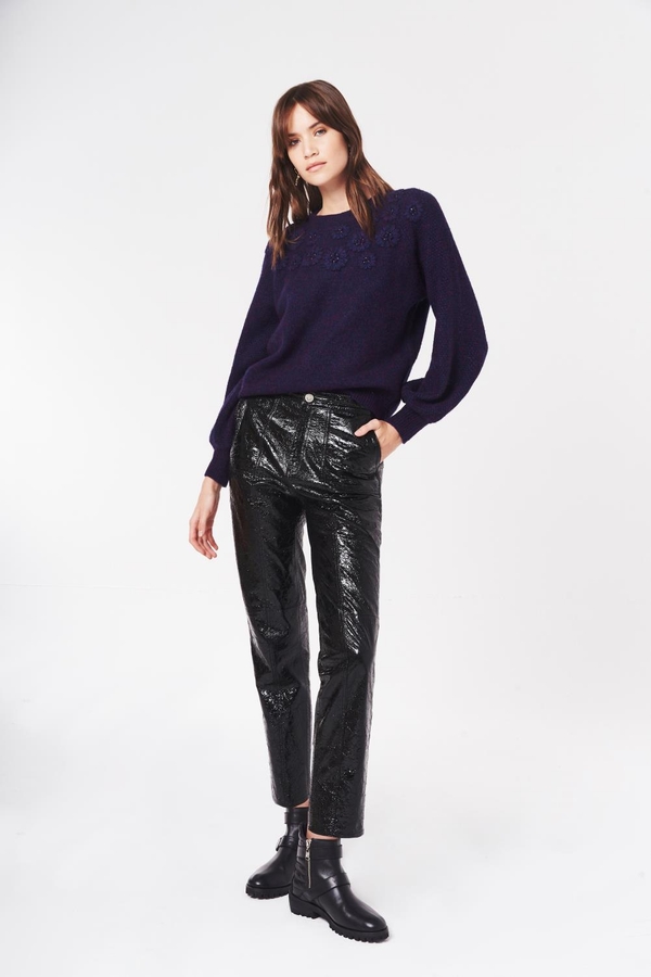 pantalon recto star cuero