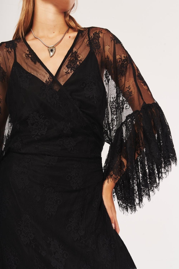 vestido lace long