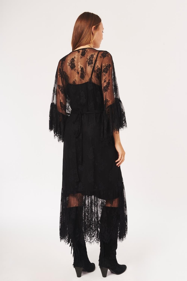vestido lace long