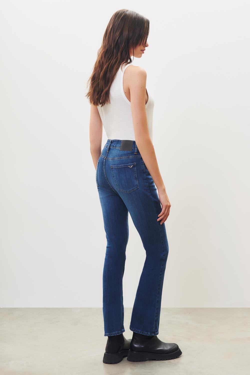 Jean Flare High Rise Azulete