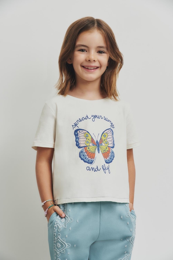 remera farfalla girls