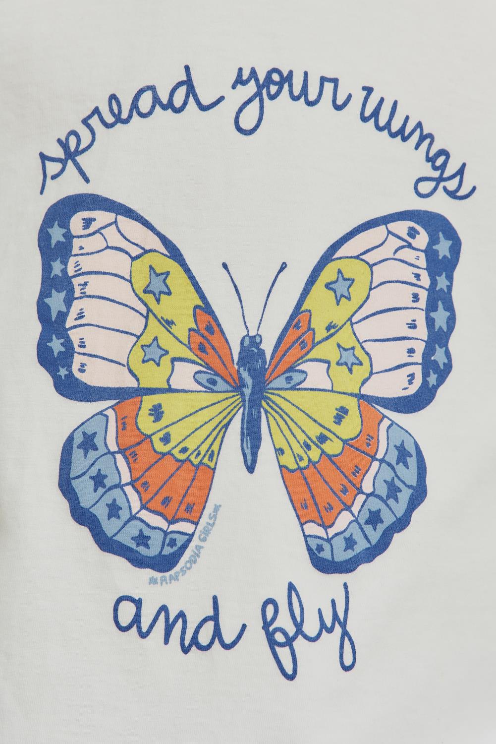 remera farfalla girls