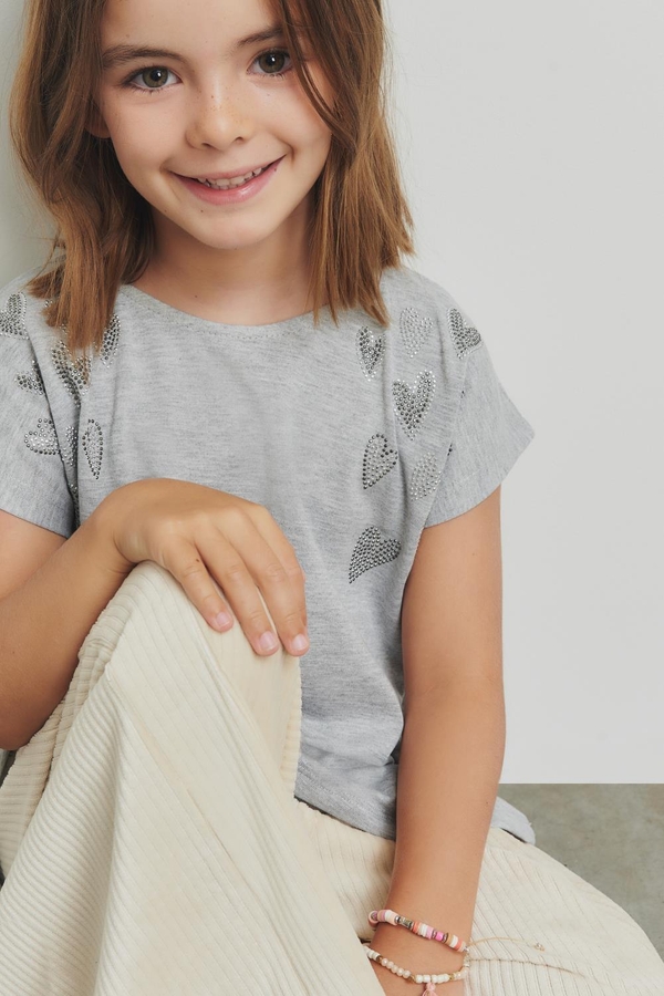 remera rain hearts girls