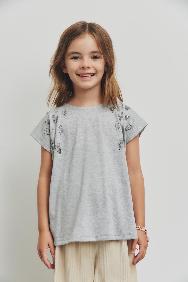 remera rain hearts girls