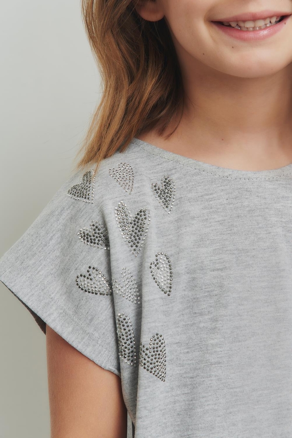 remera rain hearts girls