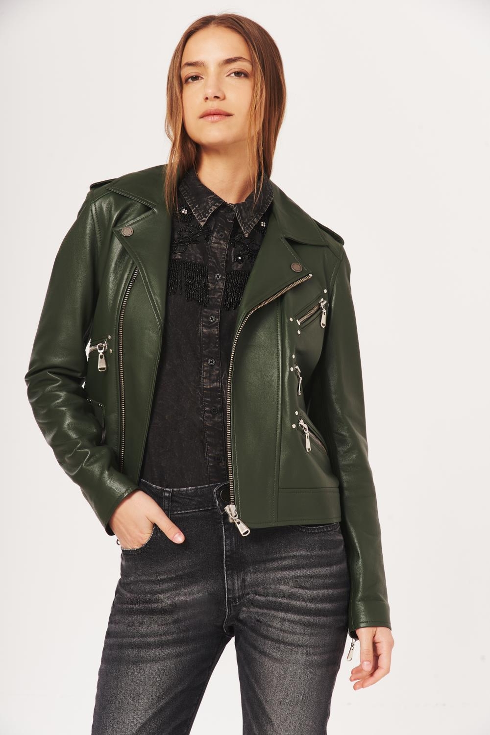 campera choff cuero