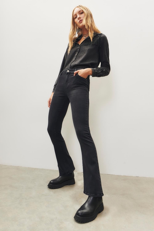 jean flare classic black