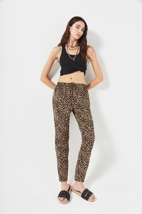 pantalon porter leopard new