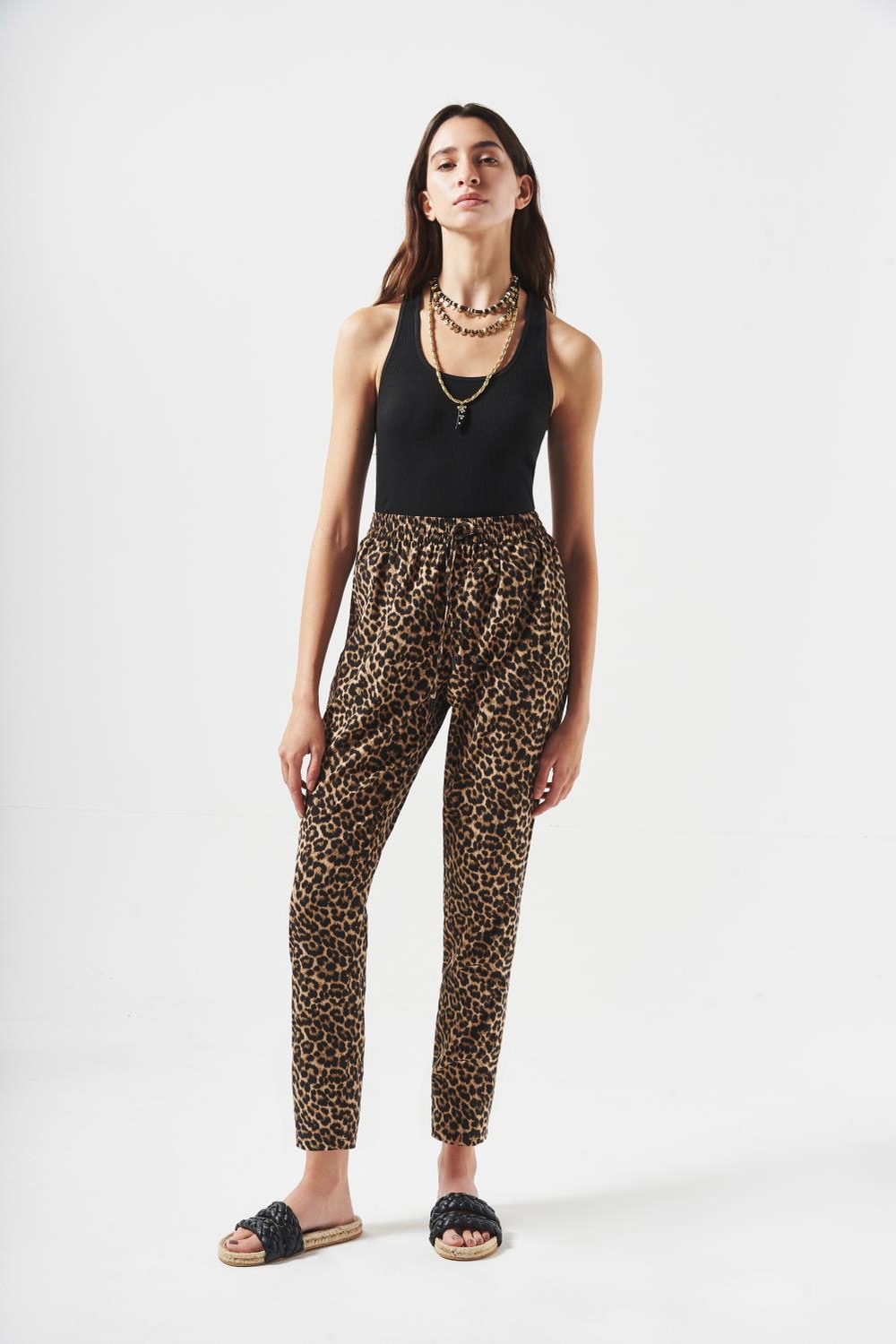 pantalon porter leopard new