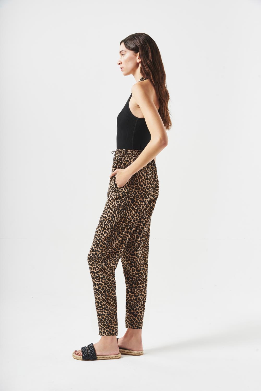 pantalon porter leopard new