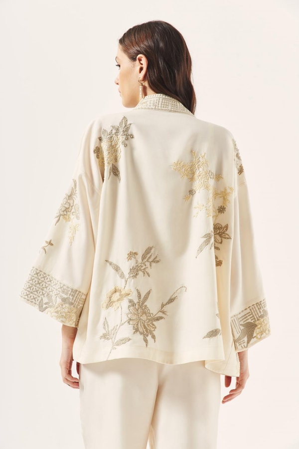 kimono tencel flower