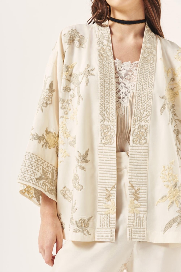 kimono tencel flower