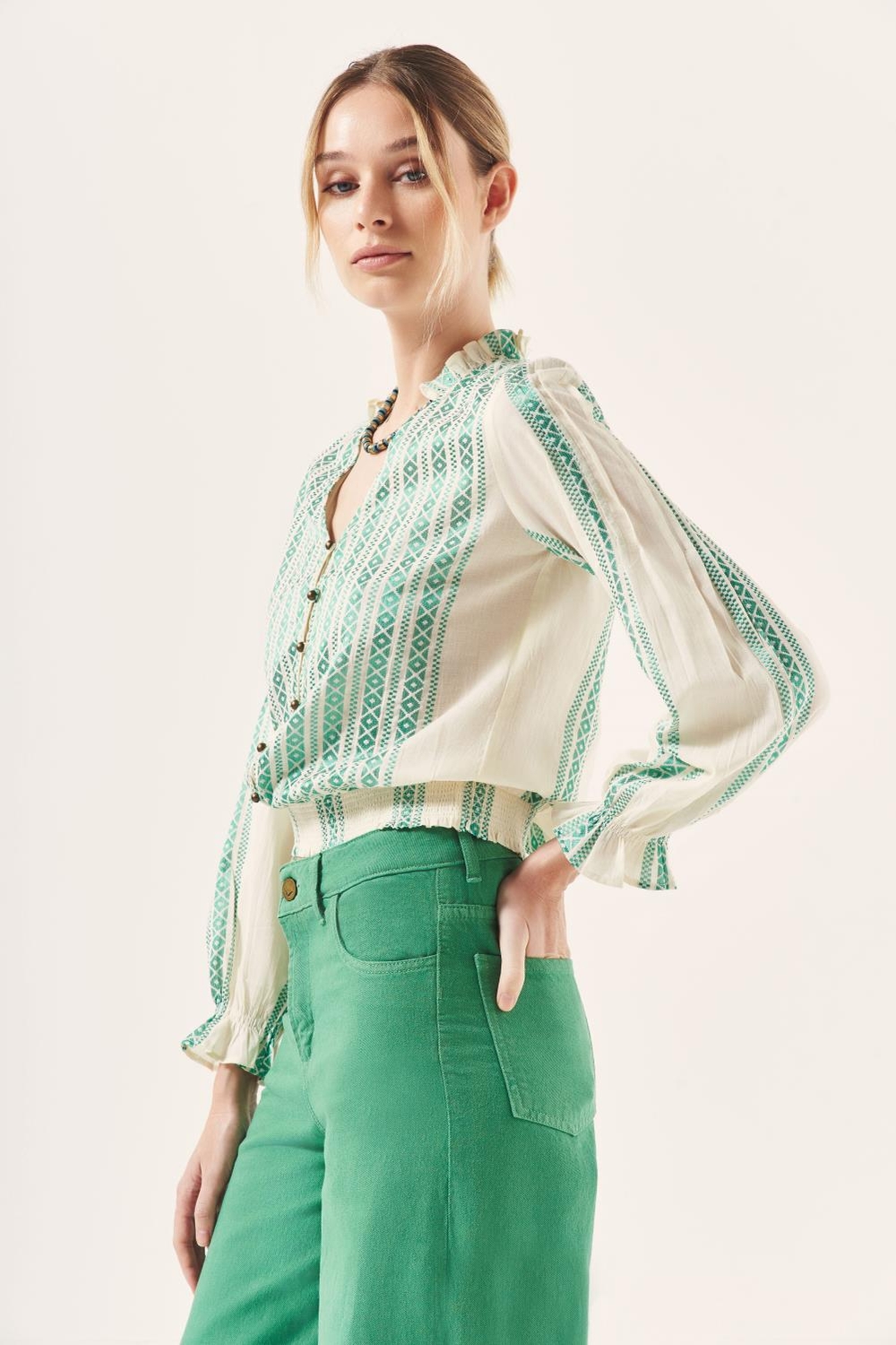 camisa jacquard