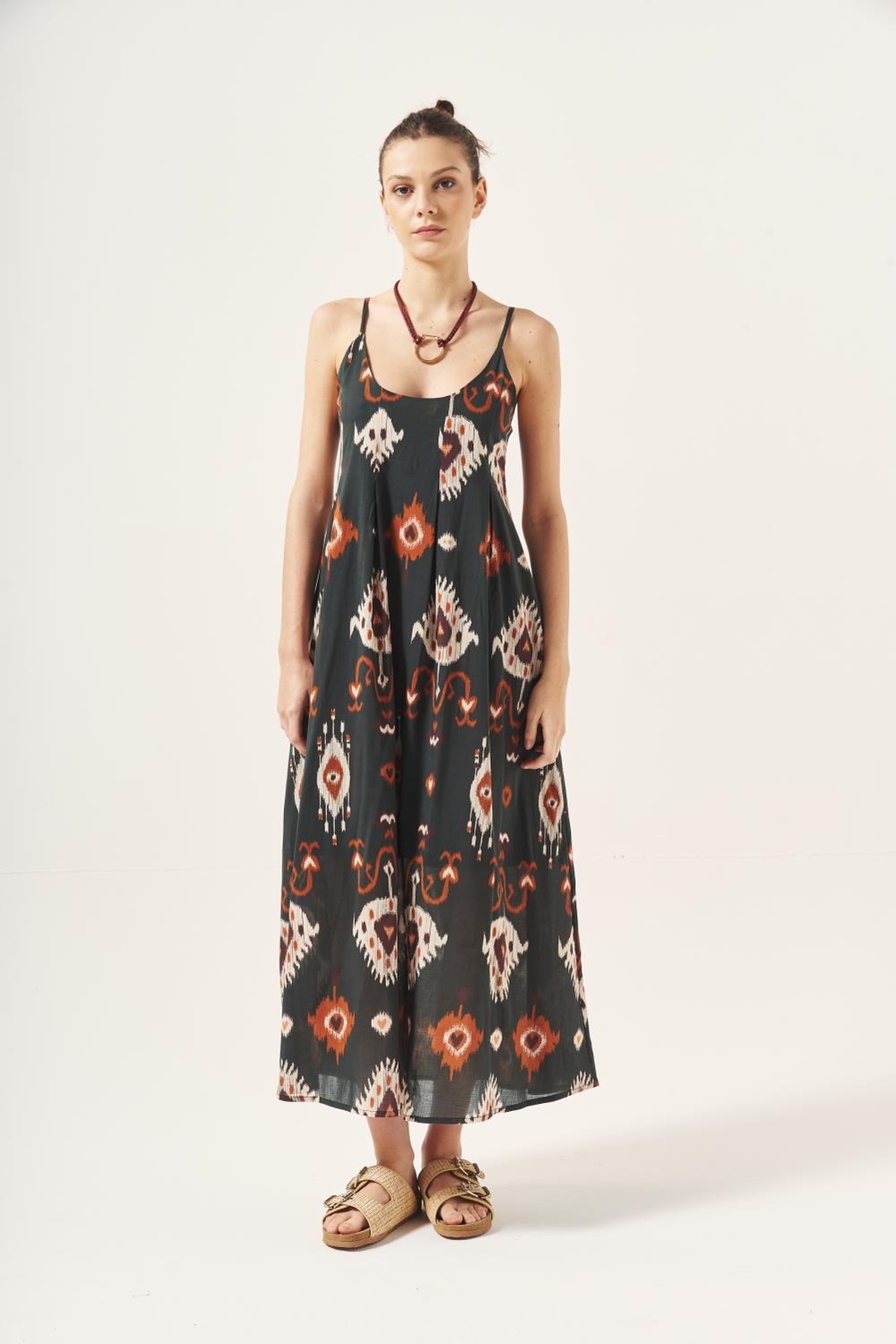 vestido bow ikat