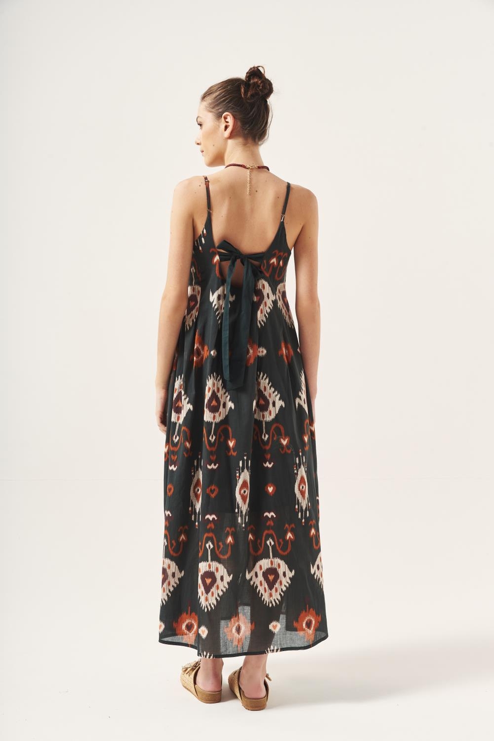 vestido bow ikat