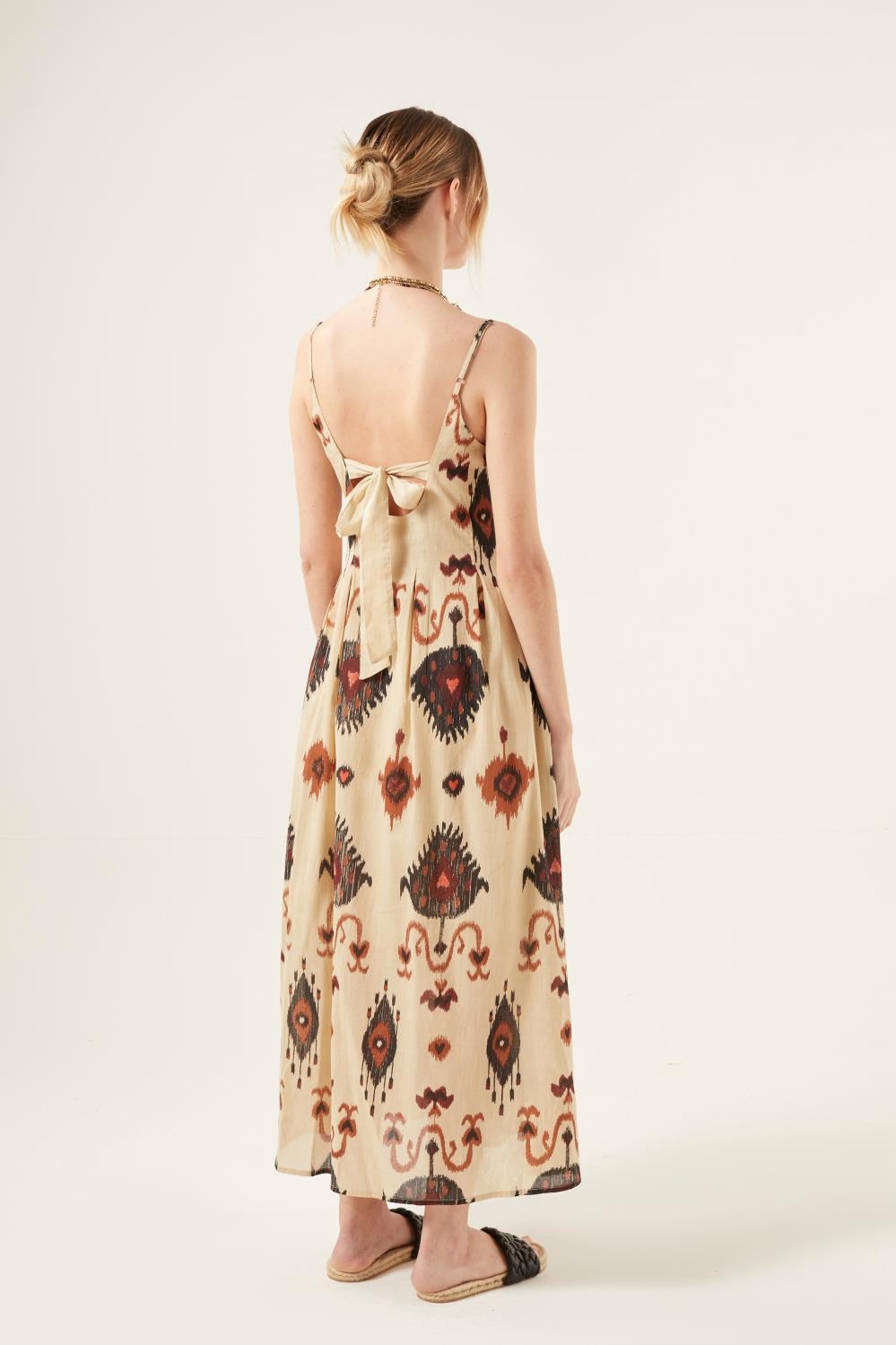 vestido bow ikat