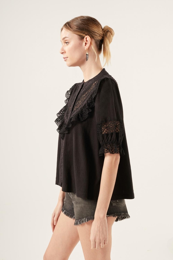 camisa lace frills new