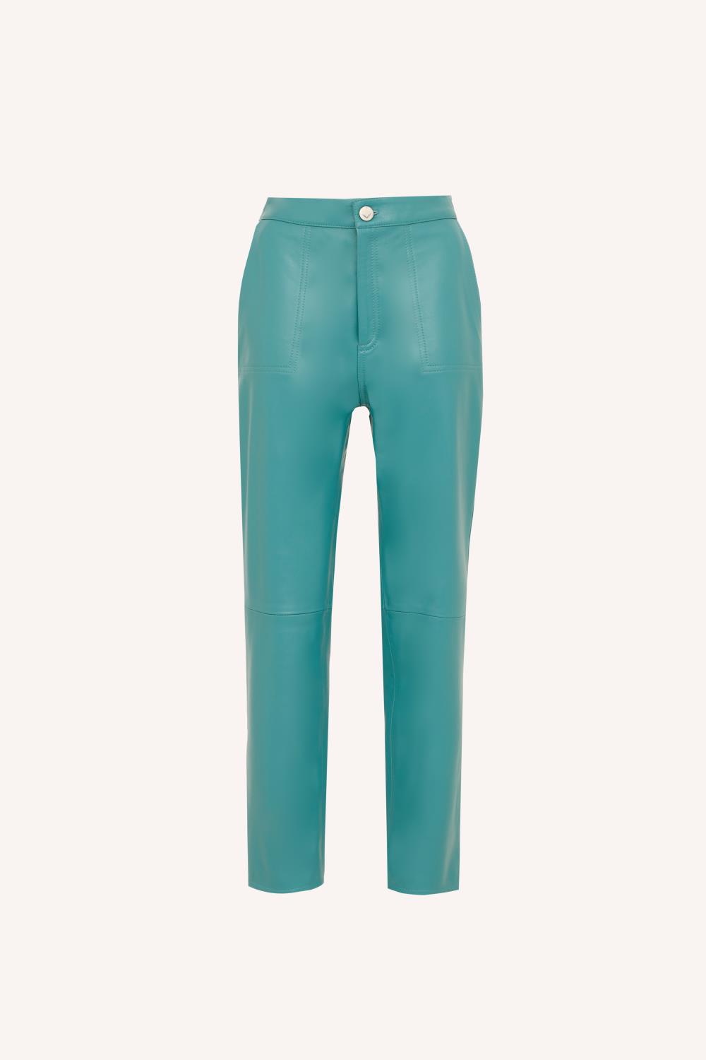 pantalon recto cuero