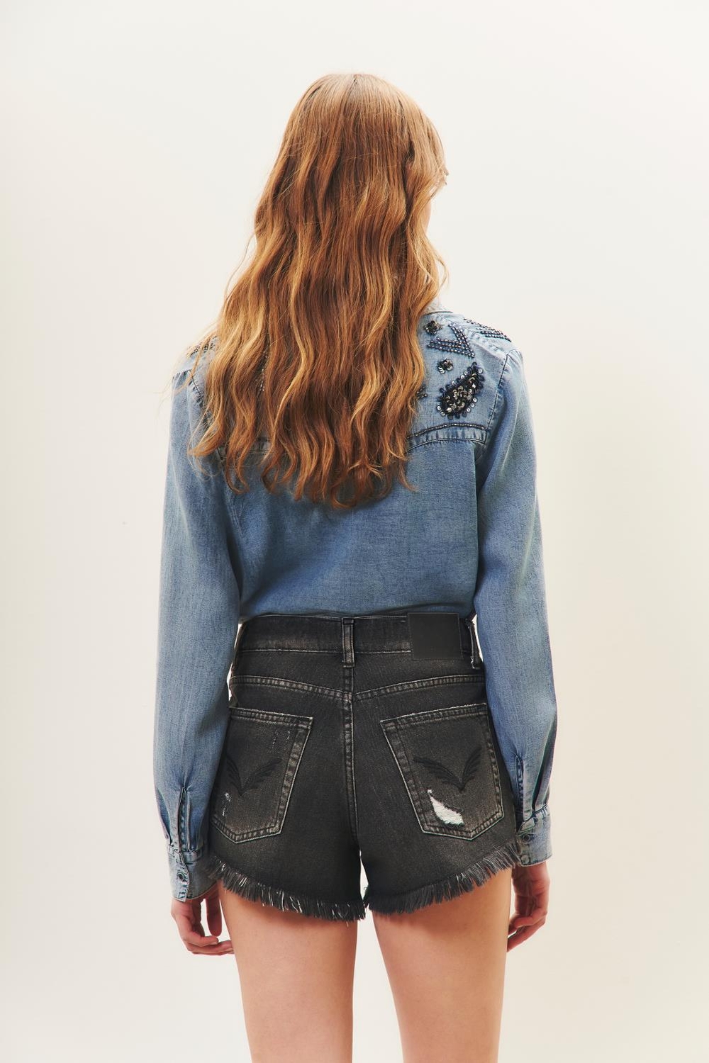 short black denim