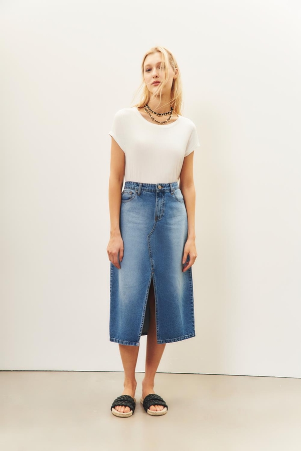 falda maxi denim