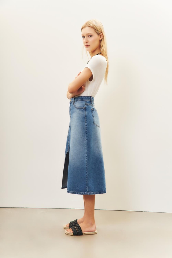 falda maxi denim