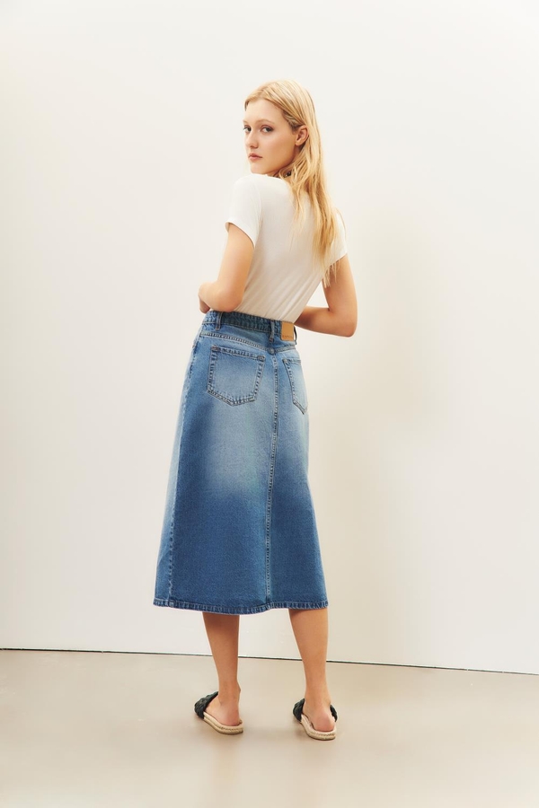 falda maxi denim